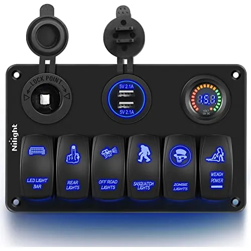 comprar Panel De Interruptores Basculantes Nilight De 6 Bandas, Band