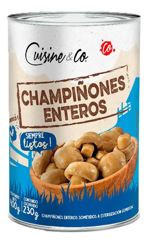 Champiñones Enteros Cuisine & Co Pack X 12 Unid De  400gr