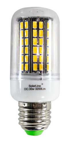 Lámpara Led E27 12v 24v Corriente Continua 3200lm Línea Corn Luz 3500K luz cálida
