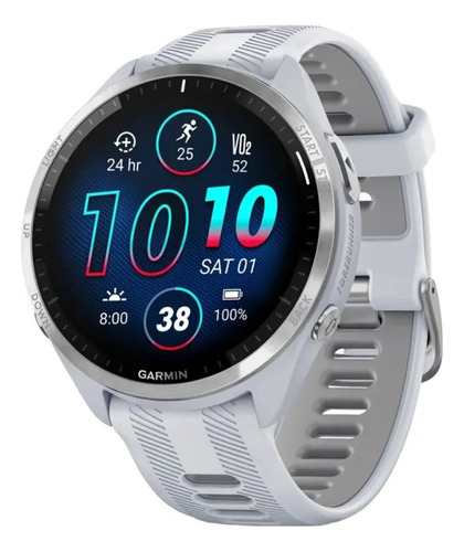 Smartwatch Garmin Forerunner 965 1.4", pulseira  branca/cinza