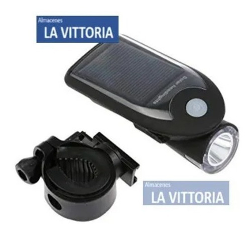 Imagen 2 de 4 de Lámpara Con Panel Solar Para Bicicleta