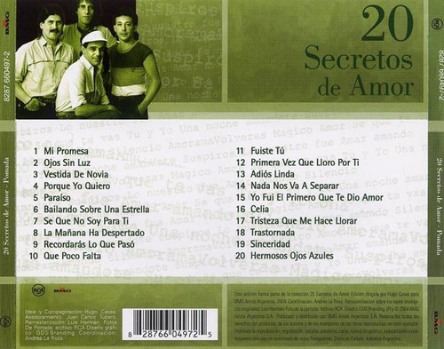 Pomada 20 Secretos De Amor Cd Nuevo