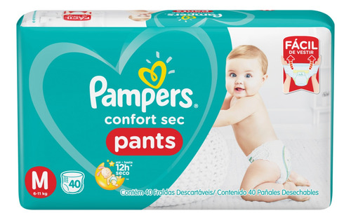 Fraldas Pampers Confort Sec Pants M
