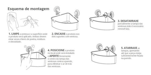 Porta Shampoo Cesto Multiuso Parede Com Ventosa 403bc Future
