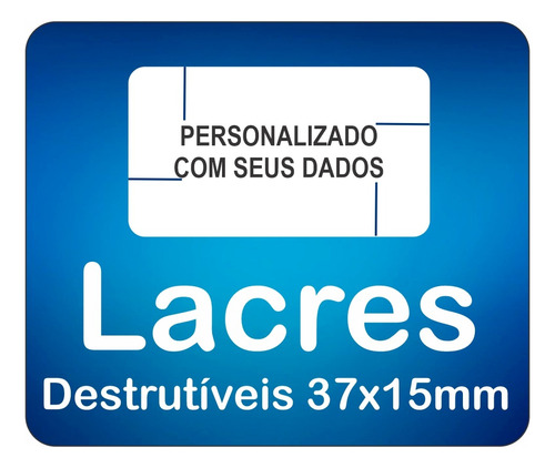 Lacre Destrutível Bopp Personalizado 27x15mm Datado 1000un