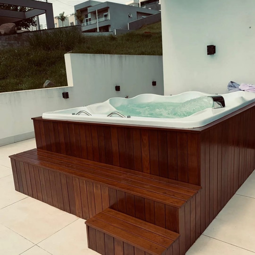 Spa Copacabana Hidro/aquecedor E Cromo 7 Lugares Completa !!