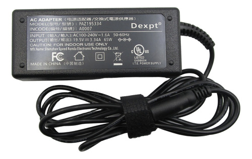 Cargador Adaptador Dexpt Ac 19.5v 3.34a Paz195334 65w 