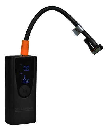 Mini Compresor Inflador Dellorean Automatico Moto Auto Usb Color Negro Fase Eléctrica Monofásica