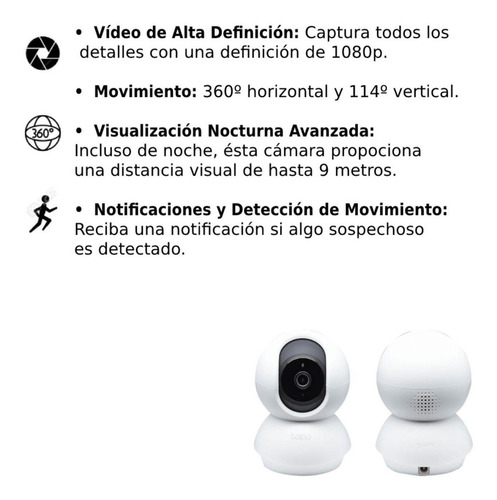 Tp-link, Cámara Ip Wifi Robótica, Full Hd / Audio, Tapo C200 Color Blanco