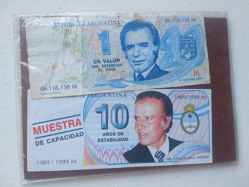 Billetes Argentinos Menem Truchos - Pack X2