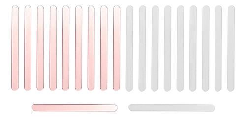 20 Palitos De Paleta Reutilizables Mini Transparente Y Rosa