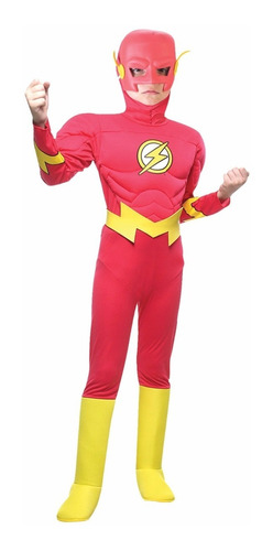 Disfraz Flash Con Musculos Liga Justicia Orig. Sulamericana