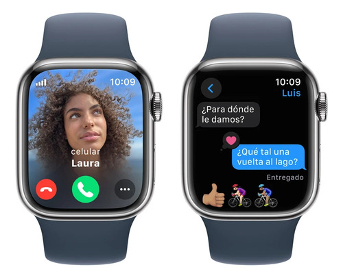 Apple Watch Series 9 41mm Nuevo Caja Plata Correa Azul Plateado Loop Deportiva Azul