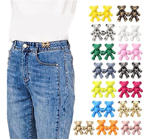 Dougz 15 Clips Oso Para Pantalon  Lindo Costura Boton Jeans