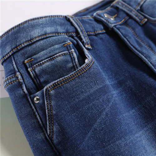 Jeans Cálido Felpa Elástico Invierno De Mujer