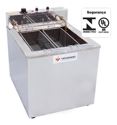 Fritadeira industrial Venâncio SFAO4 23L aço inoxidável 220V