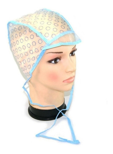 Gorro Para Reflejos Mechas Perforado Descartable + Aguja