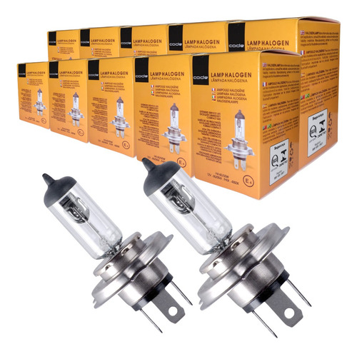 Kit 10 Lampada Halogena H4 4300k 12v 55/60w Techone Code
