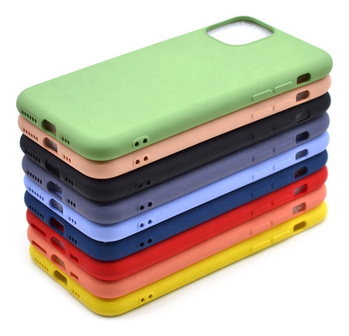 Case Protector Para iPhone 12 Mini - Funda De Silicone Liso