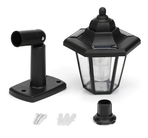 Imagen 3 de 9 de Pack X2 Farol Solar Retro Exterior Luz Led Jardin Antiguo