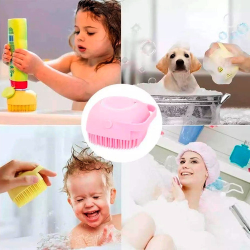 Cepillo De Baño Masajeador Shampoo Cepillo Silicona