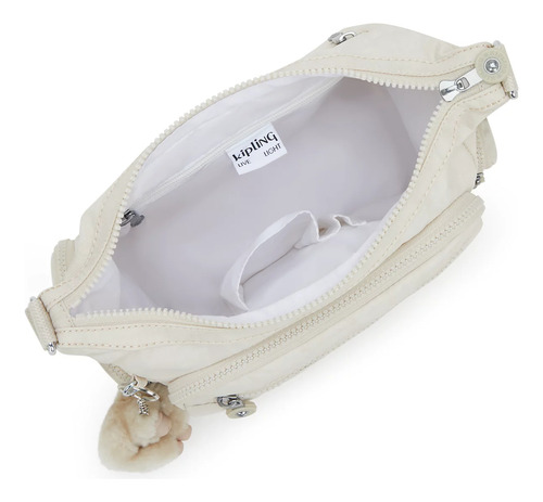 Bolsa Kipling Gabbie Chica Nueva Original Hideaway Beige Color Sólido