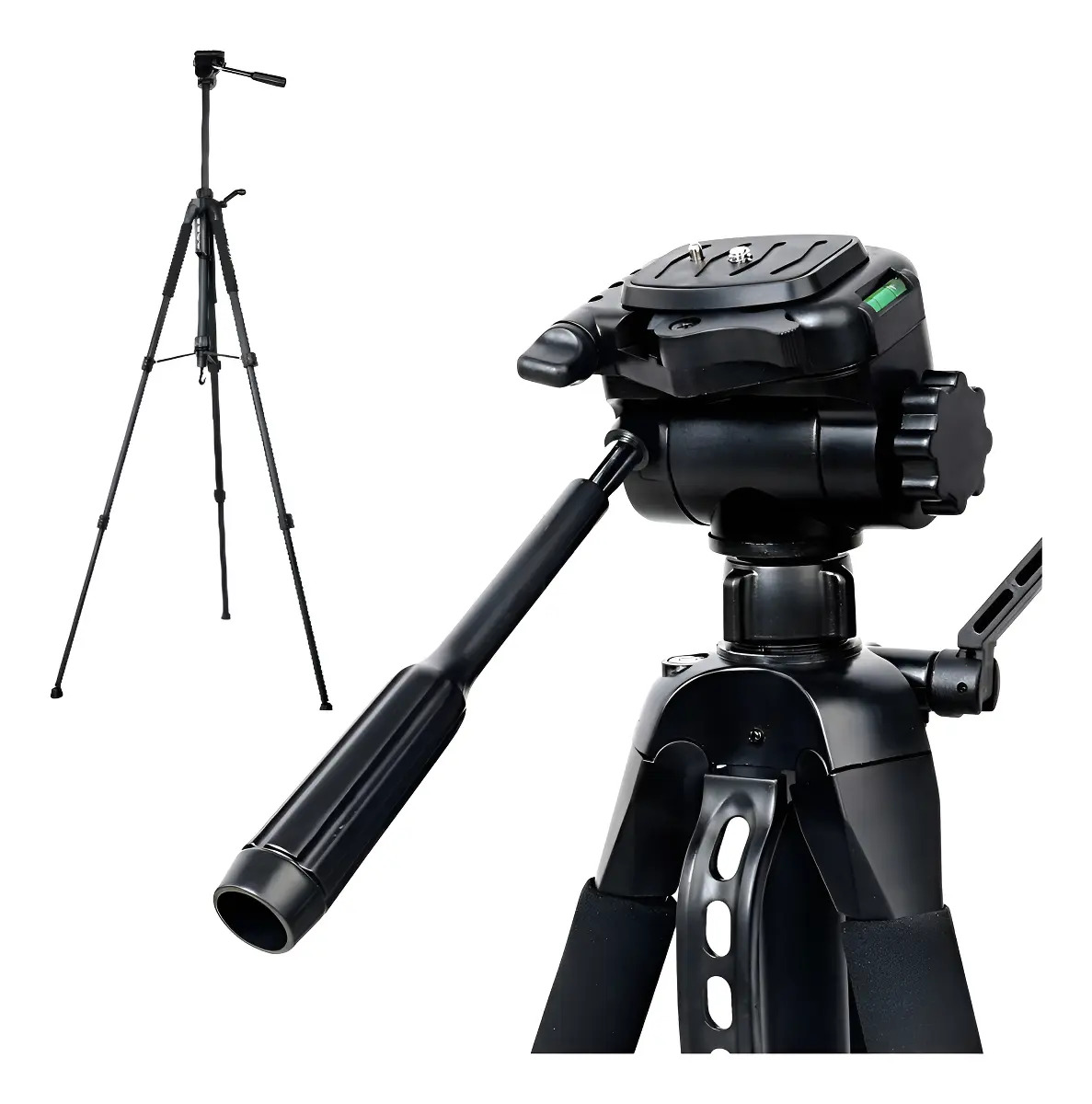 Trípode Diskon 3540 1.60mts para Cámaras y Celular con Soporte