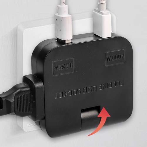 Adaptador De Cargadores, Convertidor De Enchufe Giratorio 4