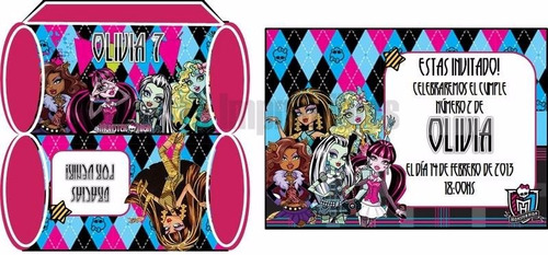 Kit Imprimible Monster High 3x1