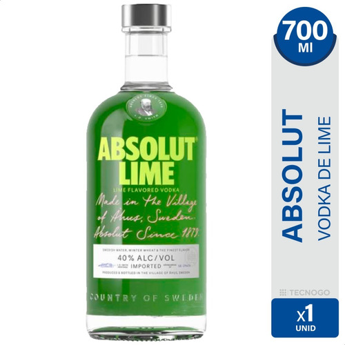 Vodka Absolut Lime Lima Saborizado - 01mercado