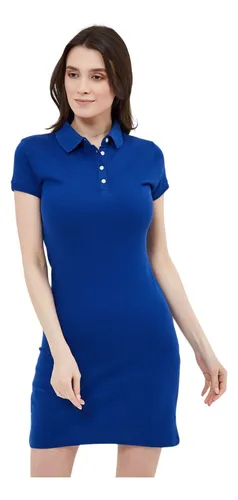 Vestido gola store polo feminino