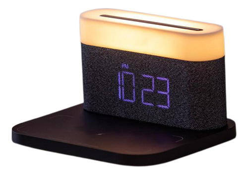 Reloj Despertador Digital Con Carga Inalámbrica De 15 Negro