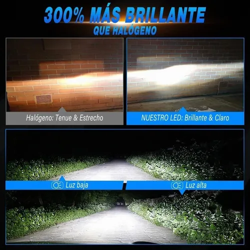 Kit De Faros Led 14000lm 80w H11 Luz Baja For Dodge