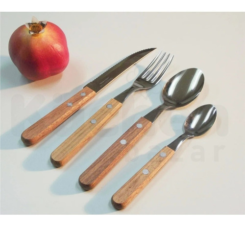 Imagen 3 de 10 de Pack Cucharas Mesa Madera Tramontina X12 Cubiertos Dynamic