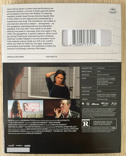 Bluray A Substância - The Substance - Demi Moore Lacrado Leg