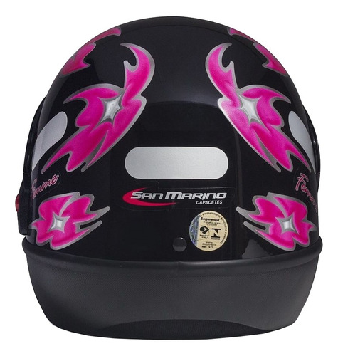 Imagem 3 de 3 de Capacete para moto integral San Marino Femme preto tamanho 60