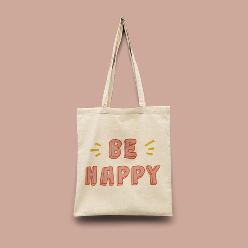 Tote Bag/bolsa Ecologica Aesthetic, Be Happy