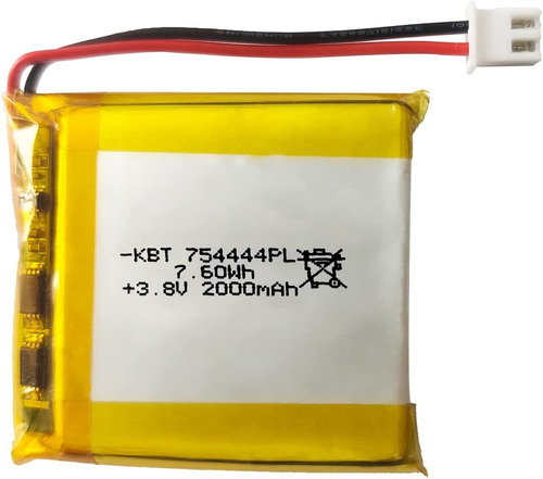 Bateria De Polimero De Litio Kbt 3.8v 2000mah 754444