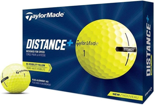 Taylormade 12 Pelotas De Golf Distance+ Amarillas 