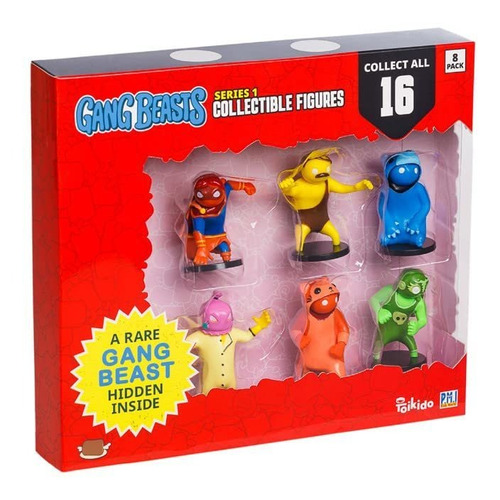 Figuras De Accin De Gang Beasts | Paquete De Ocho | Figuras