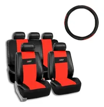 Comprar Fundas Cubre Asiento Auto Cuero Ecologico + Cubre Volante 38