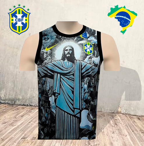 Franelilla Brasil Cristo Redentor Manga Cero