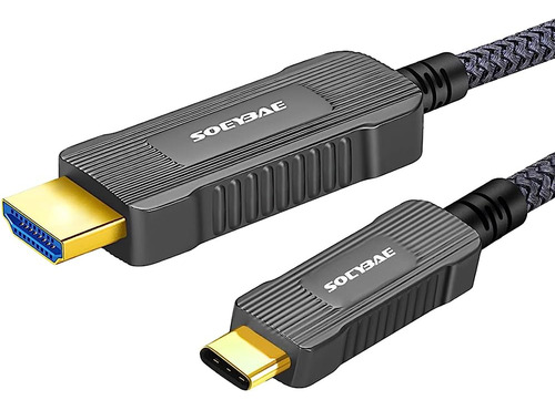 Soeybae Cable Usb C A Hdmi 15ft / 5m, Usb 3.1 Tipo C A 4k Ca