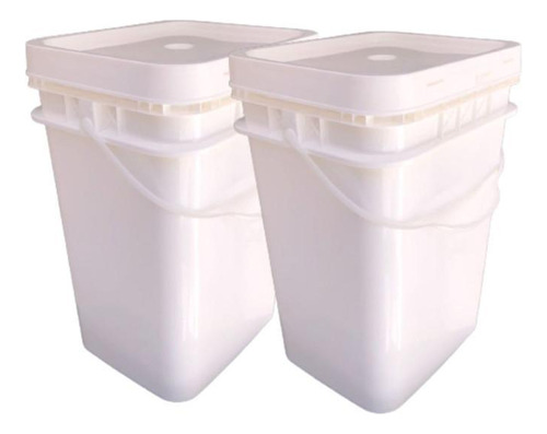 Pote para alimentos Nastripack Balde para vender em são paulo 20 litros com tampa 2 und 20L branco