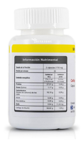 Suplemento En Cápsulas Salud Natural Sharky Caps En Frasco 60 Un