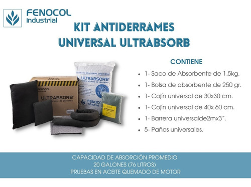 Kit Antiderrame Ultrabsorb Universal