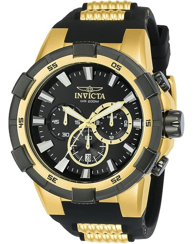 Reloj Invicta Aviator 23693 Cronografo, 51.mm Color Oro