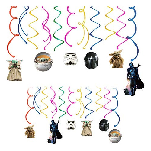 30 Pc Party Swirl Decoration For Star Wars,star Galaxy ...