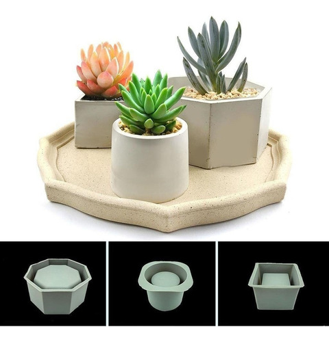 3 Moldes Para Macetas Moldes Pequeños Para Plantas