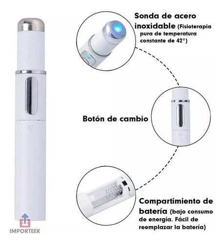 Caneta Laser Luz Azul Acne Terapia Cicatriz Portátil Tipo de pele Todo tipo de pele